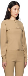 Birrot Taupe Lay2 Bolero Cardigan
