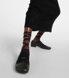 Lemaire Laced leather ballet flats