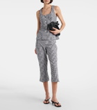 Faithfull Gingham cotton poplin capri pants
