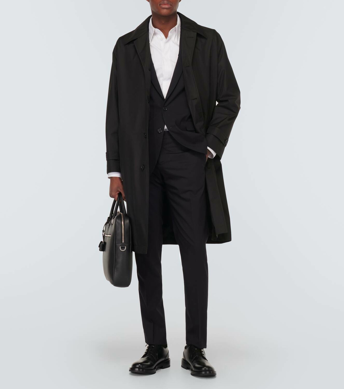 DOLCE & GABBANA Size 42 Black Burgundy Wool Blend 3 Piece Suit main image 1