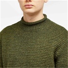 Sunspel Men's Fisherman Sweater in Dark Olive