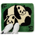 Flagstuff - Noko Panda-Jacquard Rug - Green