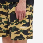 A Bathing Ape Men's 1st Camo Nylon Beach Short in Yellow
