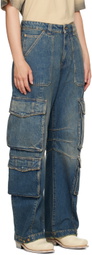 Golden Goose Blue Distressed Finish Jeans
