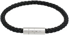 Giorgio Armani Black Leather Bracelet