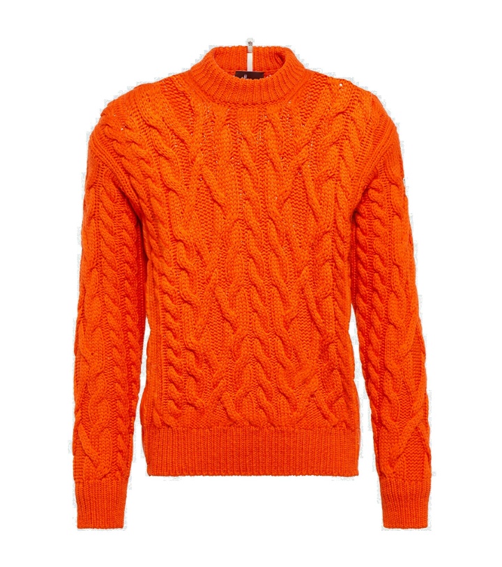 Photo: Moncler Grenoble - Cable-knit wool-blend sweater