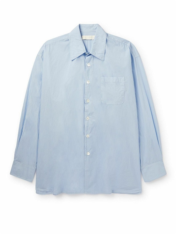 Photo: Our Legacy - Borrowed Cotton-Blend Poplin Shirt - Blue