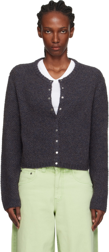 Photo: Eckhaus Latta Gray Yak Snap Cardigan