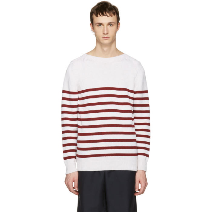 Photo: A.P.C. White Striped Lord Pullover