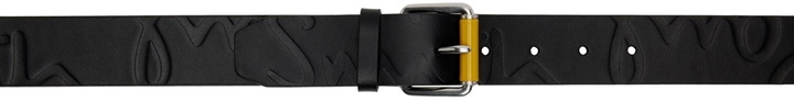 Photo: Paul Smith Black Logo Embossed Belt