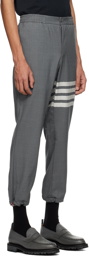 Thom Browne Gray 4-Bar Trousers