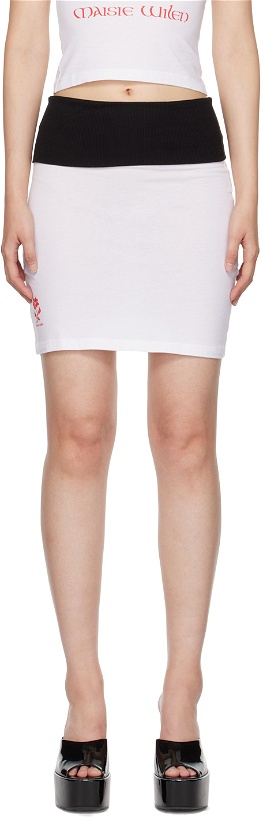 Photo: Maisie Wilen White Pop Miniskirt