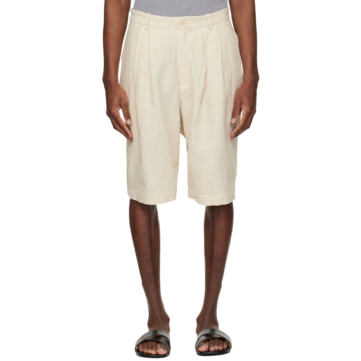 colbo Off-White Dress Shorts
