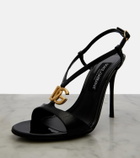 Dolce&Gabbana DG patent leather slingback sandals