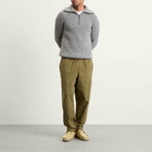Armor-Lux Men's Half Zip Rib Knit Jumper in Slate