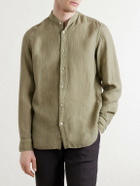 Boglioli - Grandad-Collar Linen Shirt - Green