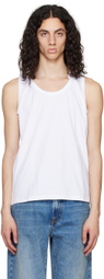 Marina Yee White Deconstructed Tank Top
