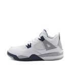 Air Jordan Men's 4 Retro PS Sneakers in White/Midnight Navy/Smoke Grey