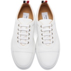 Thom Browne White Classic Toe Cap Sneakers