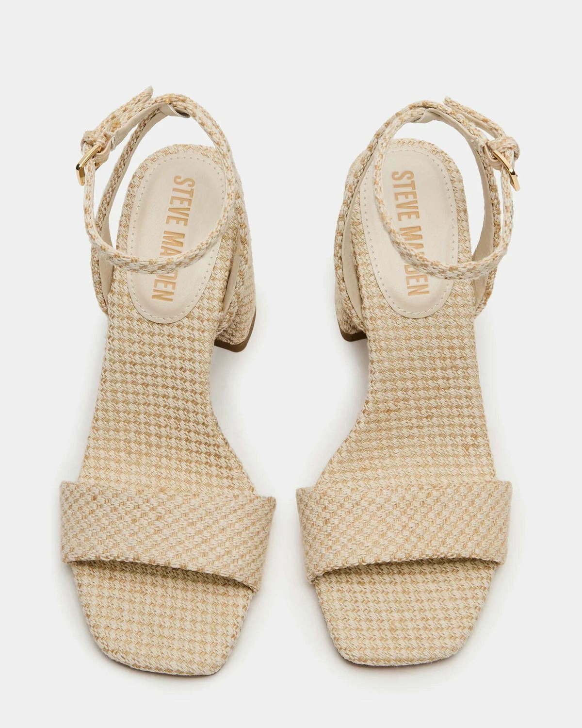 Steve Madden Messa Heels in Natural Raffia