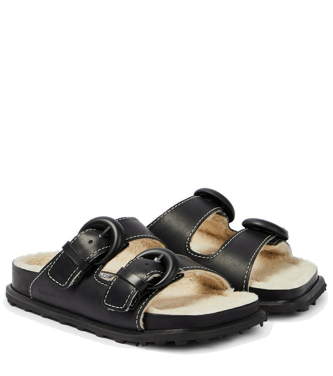 Marine Serre Leather sandals Marine Serre