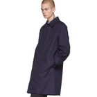 Lanvin Navy Gabardine Mackintosh Coat