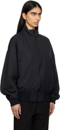 Fear of God Navy Wool High Neck Track Jacket