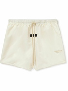 FEAR OF GOD ESSENTIALS - Logo-Appliquéd Straight-Leg Shell Drawstring Shorts - White