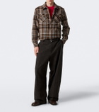 God's True Cashmere Wilderness plaid cashmere shirt with emeralds