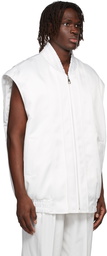 We11done White Bomber Vest