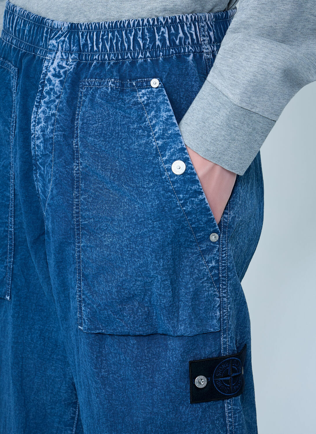 Stone Island Elasticated Denim Cargo Trousers
