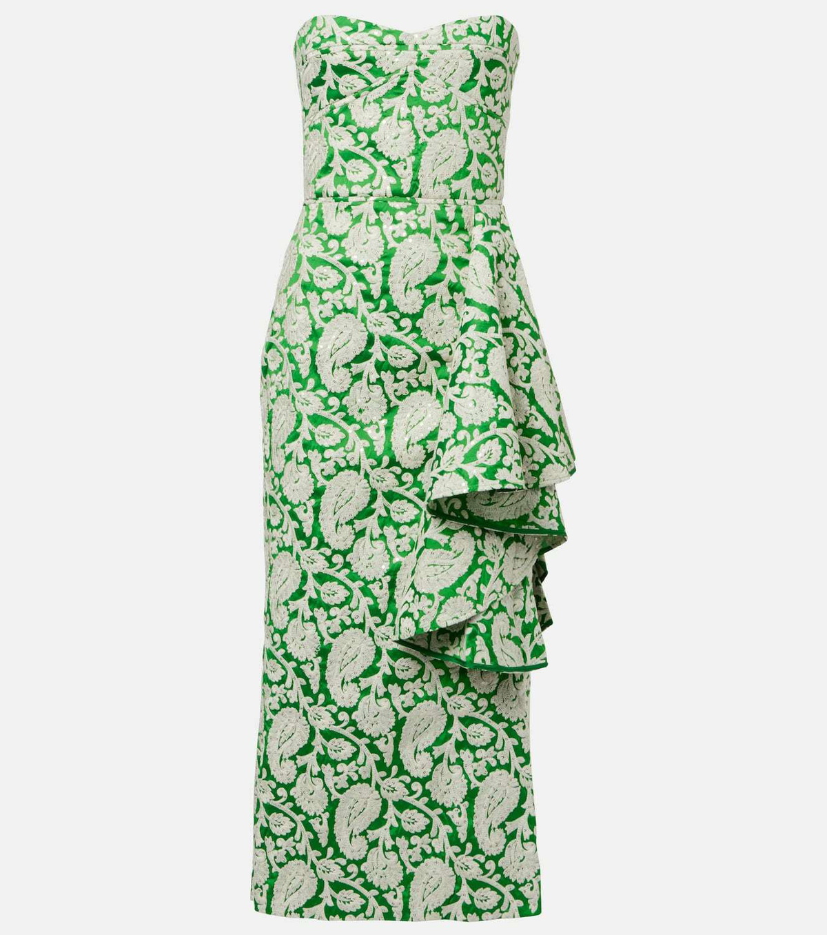 Johanna Ortiz Draped paisley midi dress Johanna Ortiz