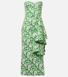 Johanna Ortiz Draped paisley midi dress