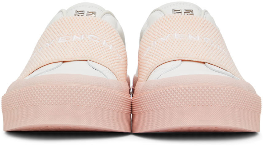Givenchy White & Pink City Court Slip-On Sneakers Givenchy