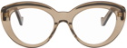 LOEWE Brown Chunky Anagram Glasses