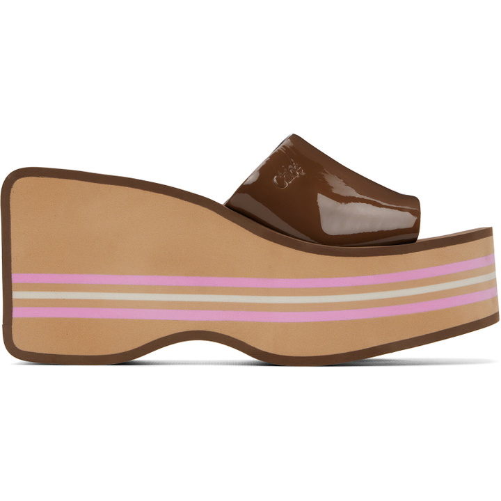 Photo: Chloé Brown Swimming Cool Wedge Mule Sandals