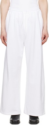 AMOMENTO White Drawstring Sweatpants