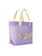 MC2 Saint Barth Mesh Purple Shopper Bag With Terry Patch | Melissa Satta Special Edition