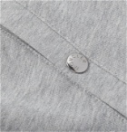 Moncler - Striped Melangé Loopback Cotton-Jersey Zip-Up Sweatshirt - Gray