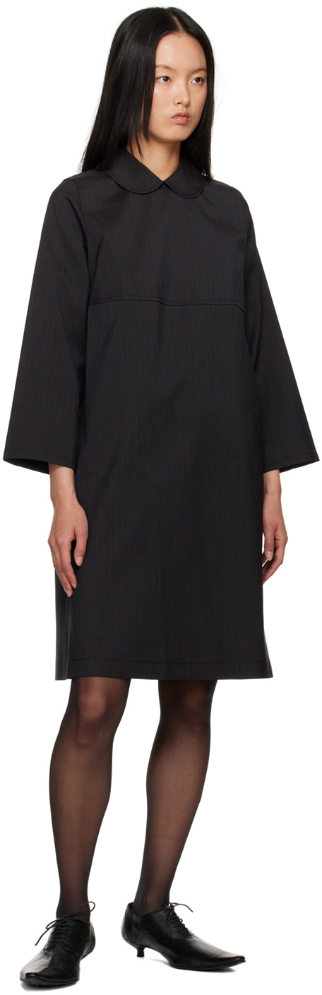 tao Black Peter Pan Collar Midi Dress