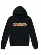 ICECREAM - Logo-Print Cotton-Jersey Hoodie - Black