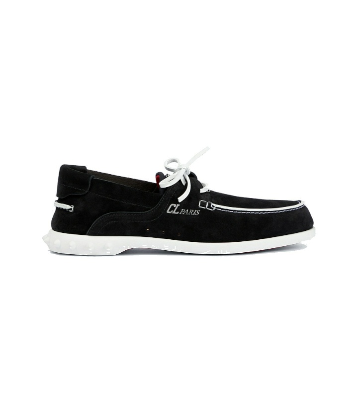 Photo: Christian Louboutin - Geromoc suede boat shoes