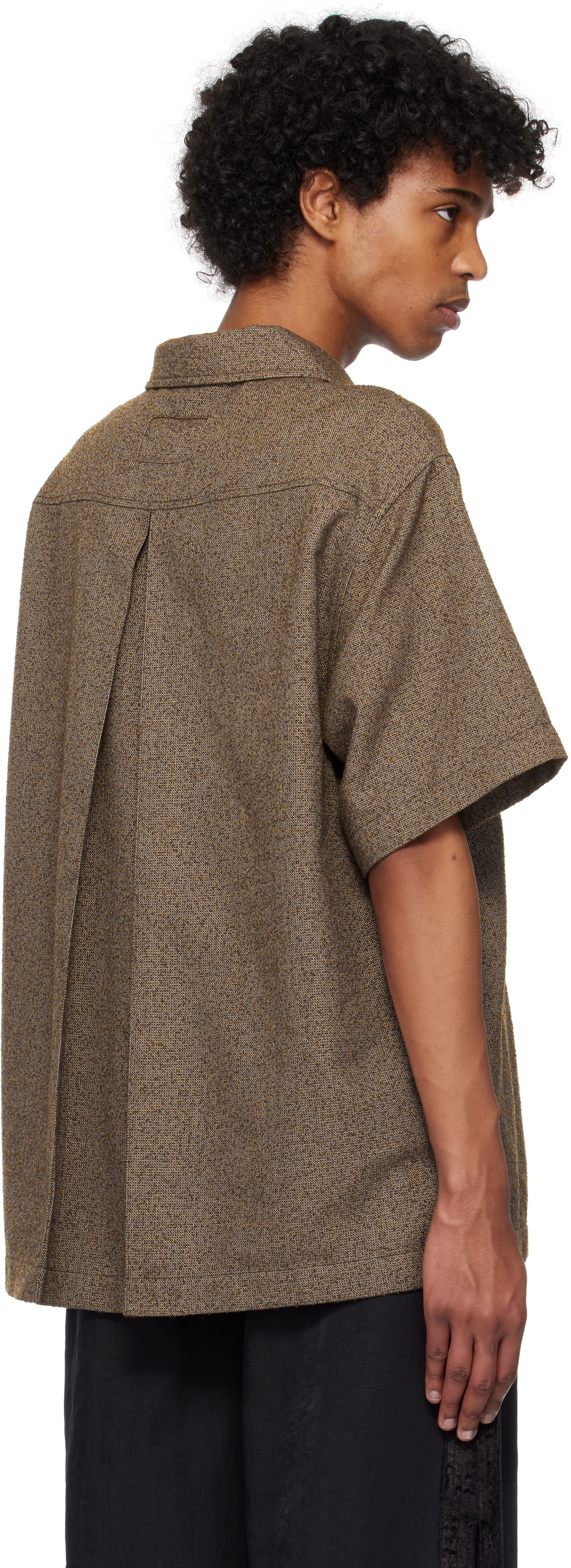 NULLUS Brown Vintage Short Sleeve Polo