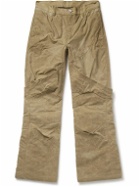 RRR123 - Prayer Straight-Leg Panelled Waxed Cotton-Canvas Trousers - Brown