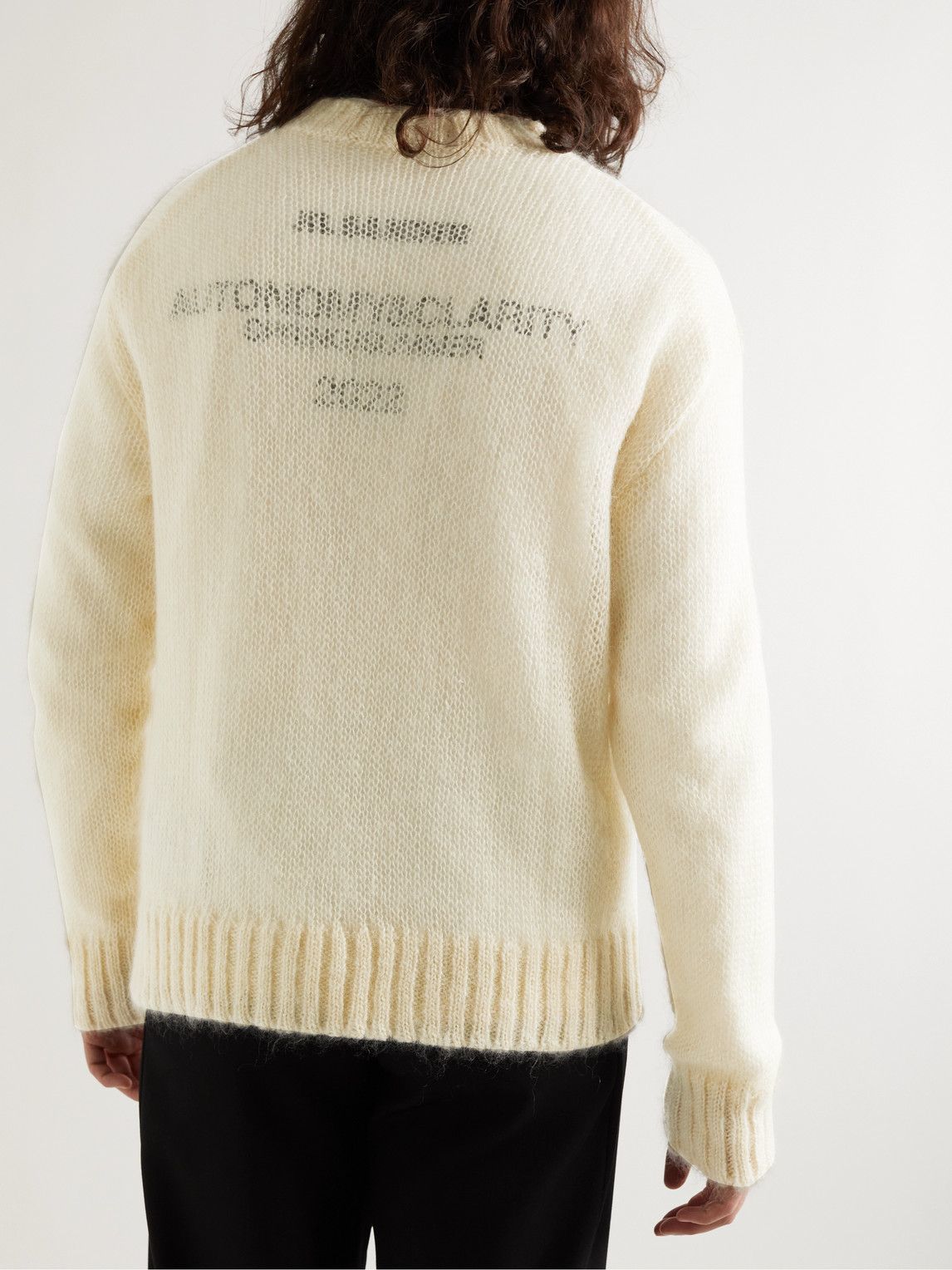 Jil Sander - Mohair and Silk-Blend Sweater with T-Shirt - Neutrals