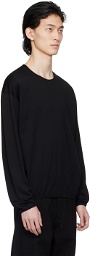 LEMAIRE Black Relaxed Long Sleeve T-Shirt