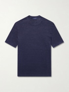 Thom Sweeney - Linen-Blend T-Shirt - Blue