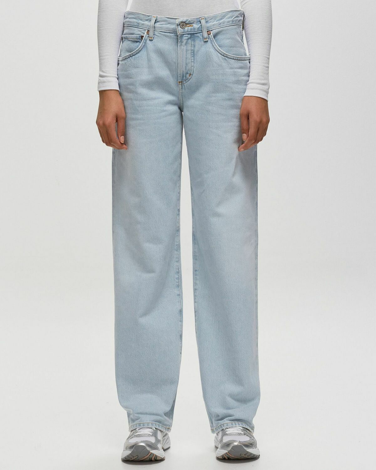 Agolde Blue Cotton Tapered Jeans