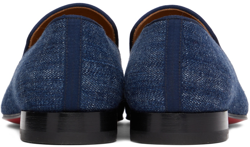 Christian Louboutin Blue Denim Dandelion Loafers Christian  display picture 1