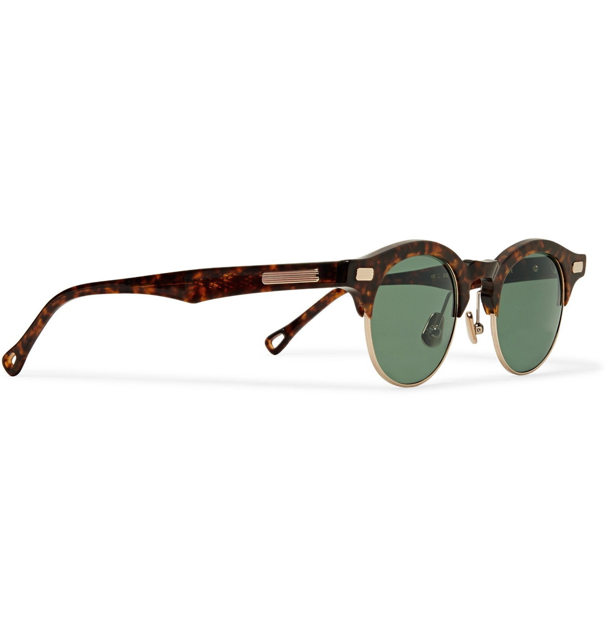 Native Sons - Hitchcock Round-Frame Tortoiseshell Acetate and Gold